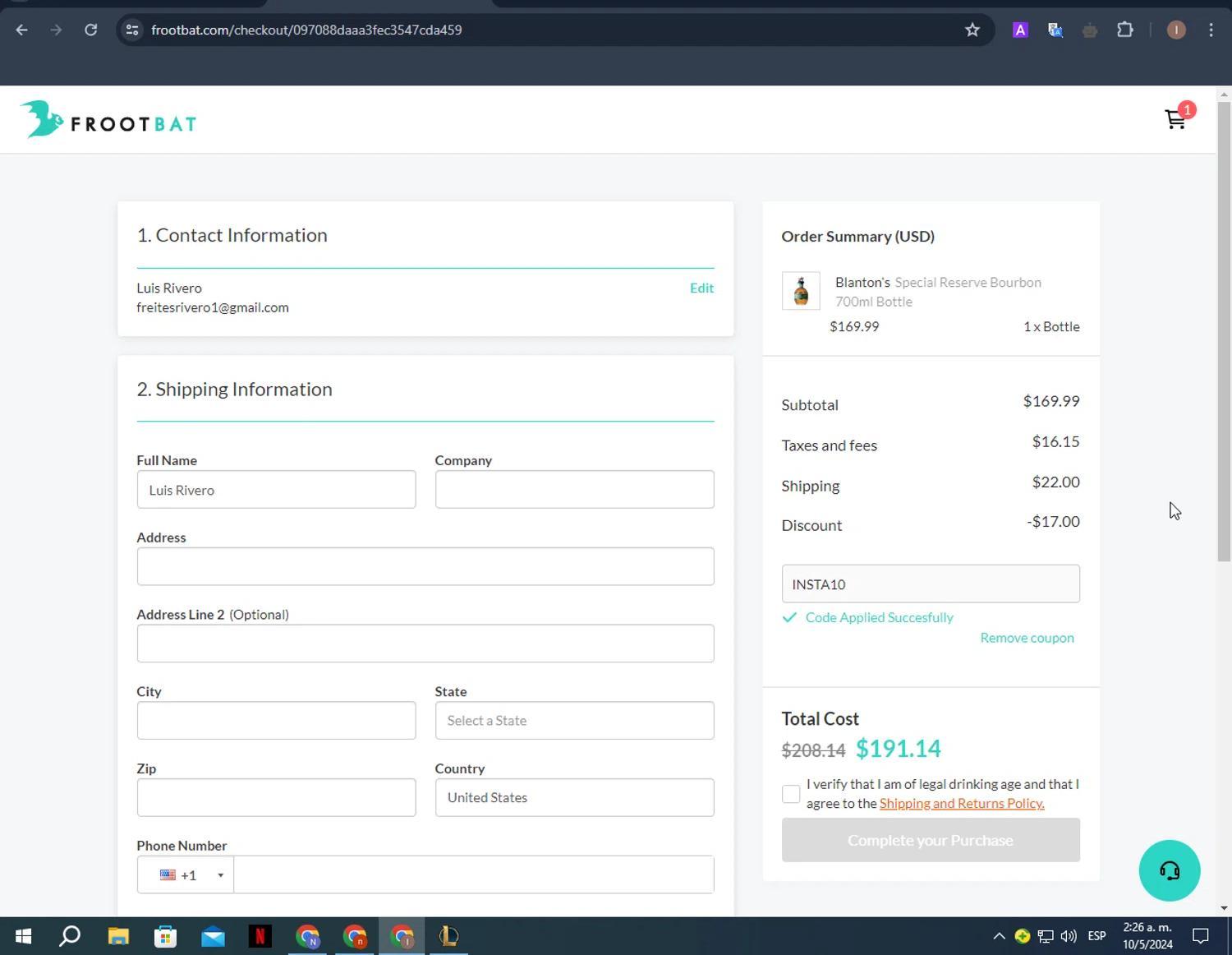 How to apply Frootbat coupon code